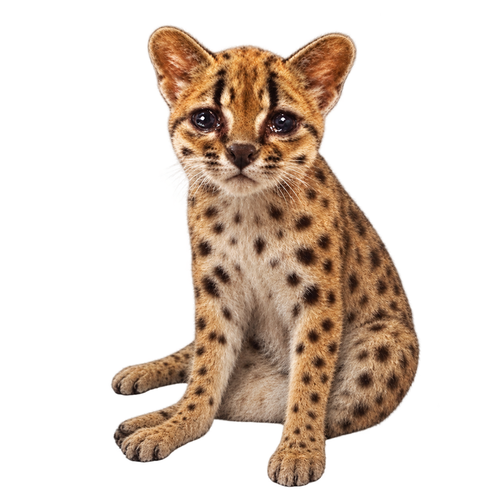 A small crying leopard cub, the Cash Leopardus Tilcayo mascot